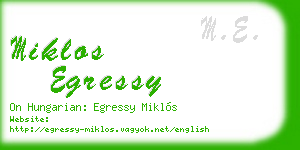 miklos egressy business card